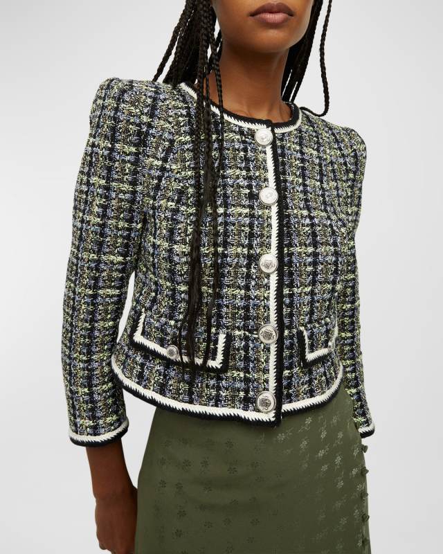 Ceres Tweed Button-Front Jacket
